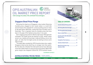 informe de precios del petróleo de australia