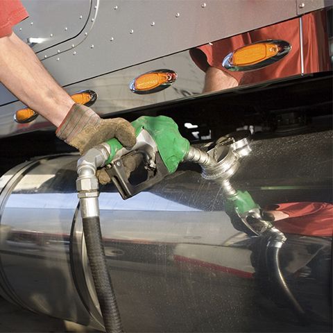 Image of diesel fuel being pumped into a truck