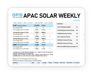 OPIS APAC Solar Weekly Report